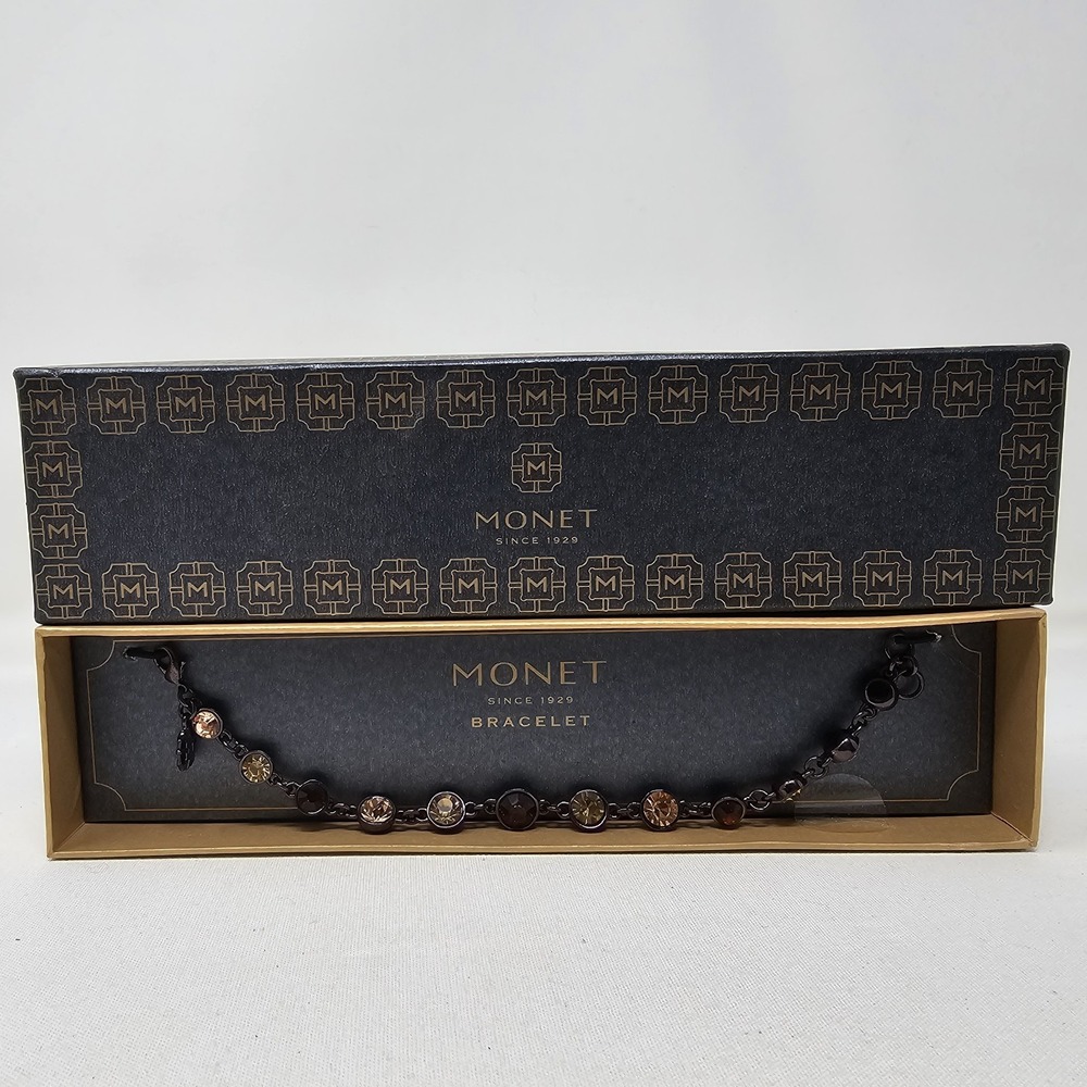 NEW Monet Multicolor Stones Bracelet JcPenny Gift‎ Brown One Size